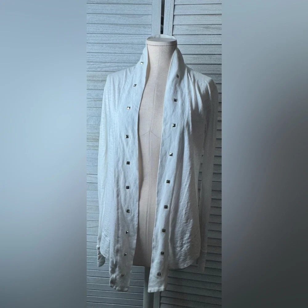 Pink. BY Victorias Secret Open front Cotton Cardi. Studded accents. Good Cond.